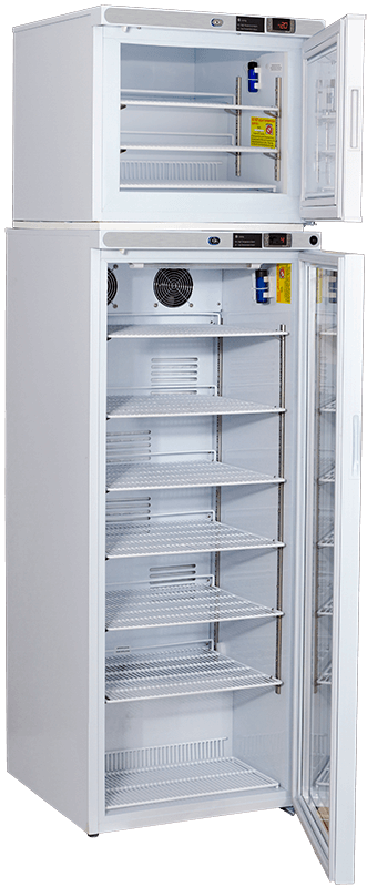 American Biotech Supply - ABT-HC-RFC12G - 12 Cu. Ft. Refrigerator and Freezer Combination with Glass Door Refrigerator