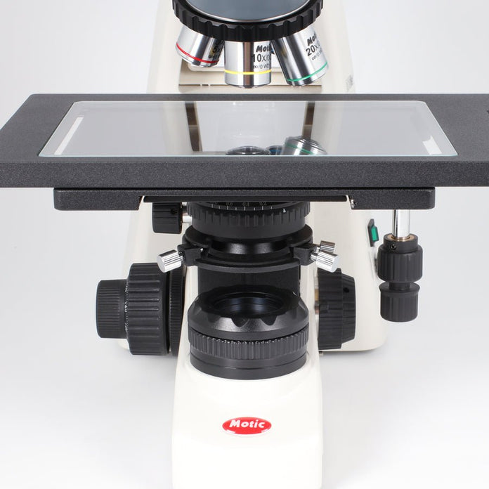 Motic Instruments - 1100100402544 - BA310Met-T Trinocular Upright Industrial Microscopes (Stroke 3"x 2" Stage) (Erect Image)
