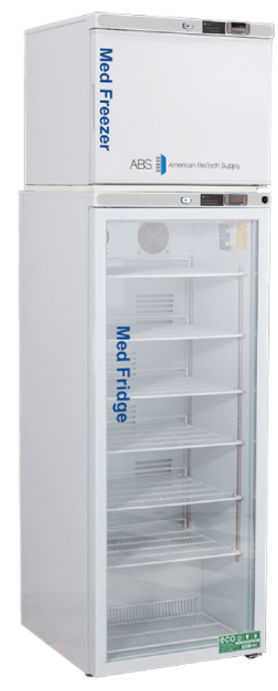 American Biotech Supply - PH-ABT-HC-RFC12G - 12 Cu. Ft. Pharmacy Refrigerator and Freezer Combination with Glass Door