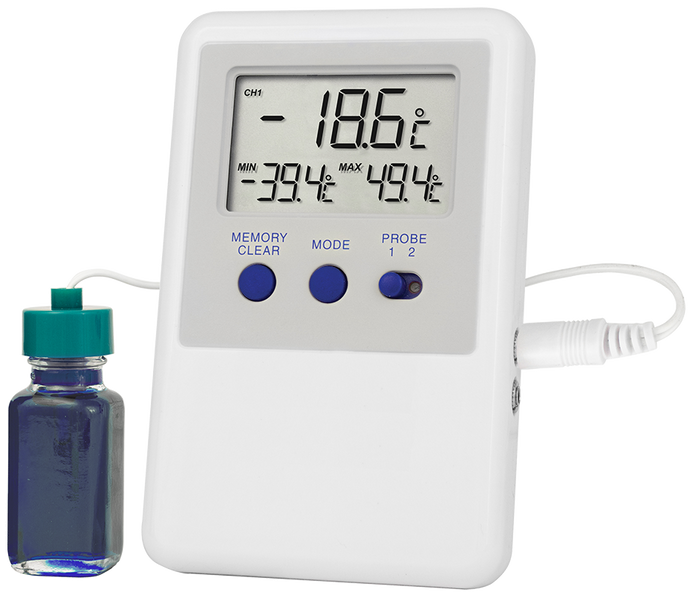 Lab Research Products - LRP-TMD-18 - Temperatrue Monitoring Device With Buffered Probe in Product Simulated Solution