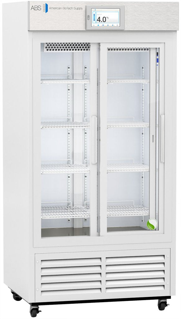American Biotech Supply - ABT-VS-LP-33-TS - 33 Cu. Ft. TempLog Premier Touchscreen Sliding Glass Door Laboratory Refrigerator with Variable Speed Compressor