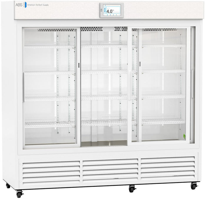 American Biotech Supply - ABT-VS-LP-69-TS - 69 Cu. Ft. TempLog Premier Touchscreen Sliding Glass Door Laboratory Refrigerator with Variable Speed Compressor