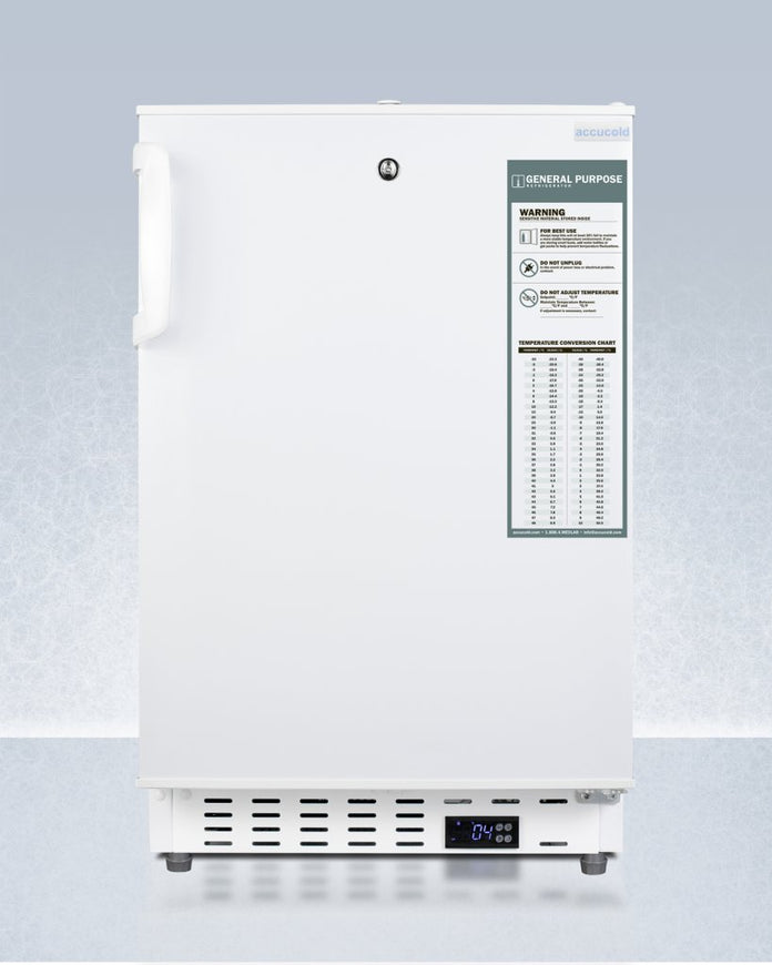 Accucold - ADA404REFLHD - 20" Wide Built-In Healthcare All-Refrigerator, ADA Compliant, Left Hand Door