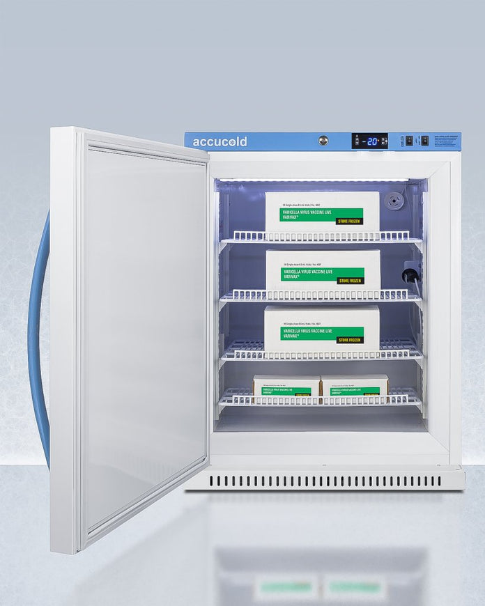 Accucold - AFZ5PVBIADADL2BLHD - 4 Cu. Ft. Vaccine Freezer, ADA Height