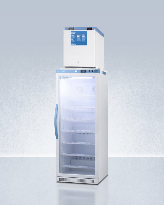 Accucold - ARG12PV-FS24LSTACKMED2LHD - 24" Wide All-Refrigerator-All-Freezer Combination, Left Hand Door