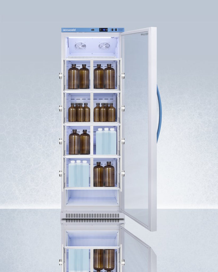 Accucold - ARG15MLLOCKER - 15 Cu.Ft. Upright Laboratory Refrigerator with Interior Lockers