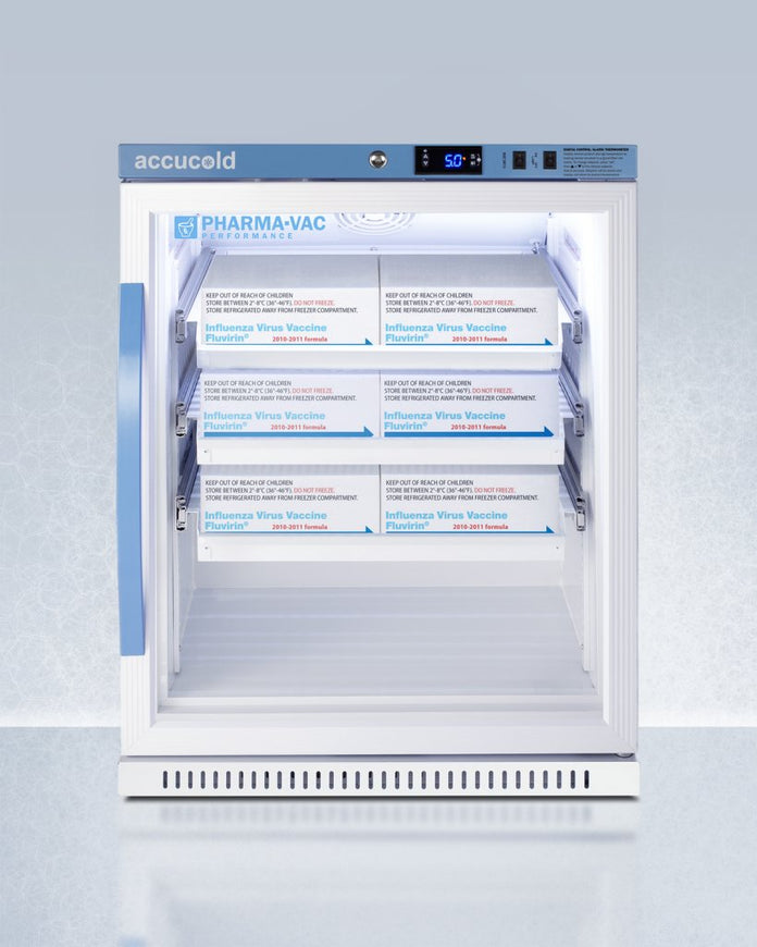 Accucold - ARG61PVBIADADRLHD - 6 Cu.Ft. ADA Height Vaccine Refrigerator, with Removable Drawers, Left Hand Door