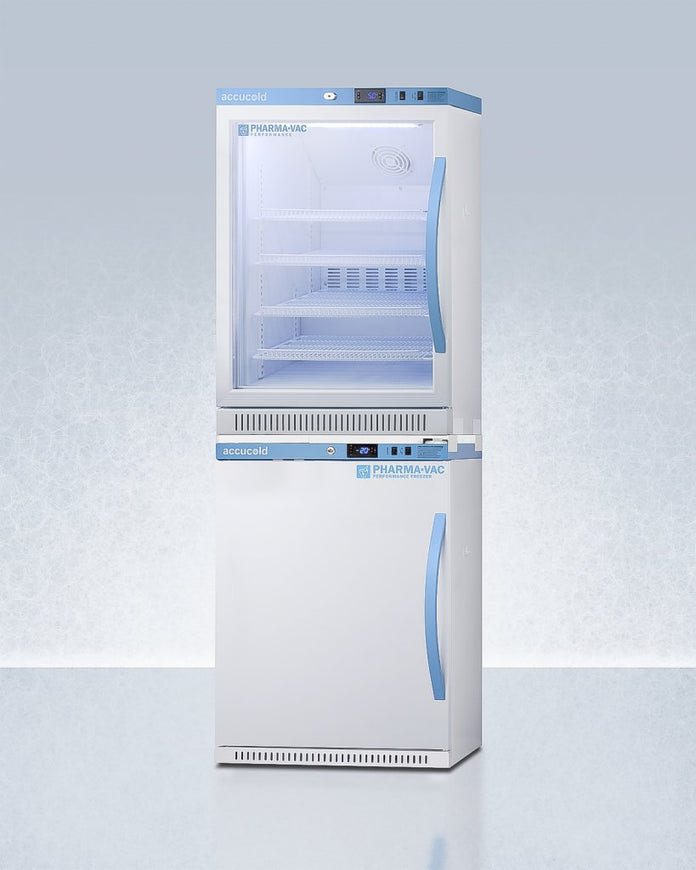 Accucold - ARG6PV-AFZ5PVBIADASTACKLHD - 24" Wide Performance Series All-Refrigerator/All-Freezer Combination