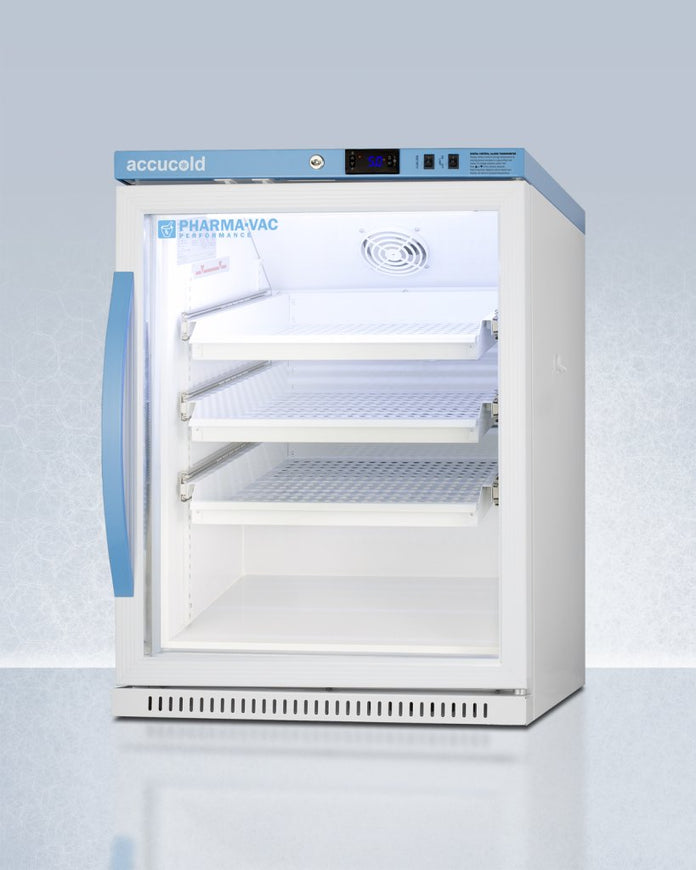 Accucold - ARG6PVDRLHD - 6 Cu.Ft. ADA Height Vaccine Refrigerator with Removable Drawers, Left Hand Door