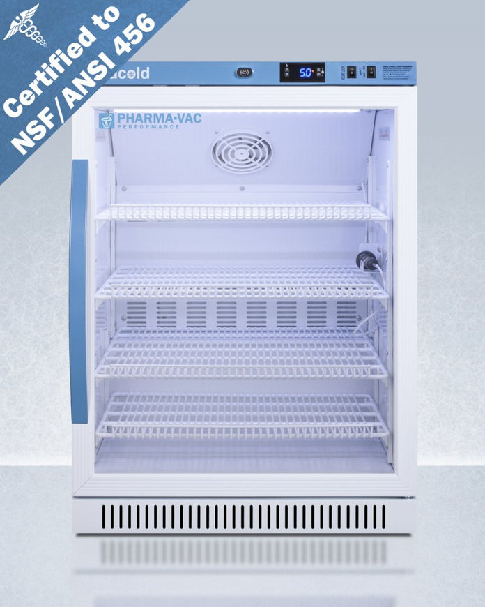 Accucold - ARG6PV-CRTLHD - 6 Cu.Ft. ADA Height Upright Controlled Room Temperature Cabinet, Left Hand Door