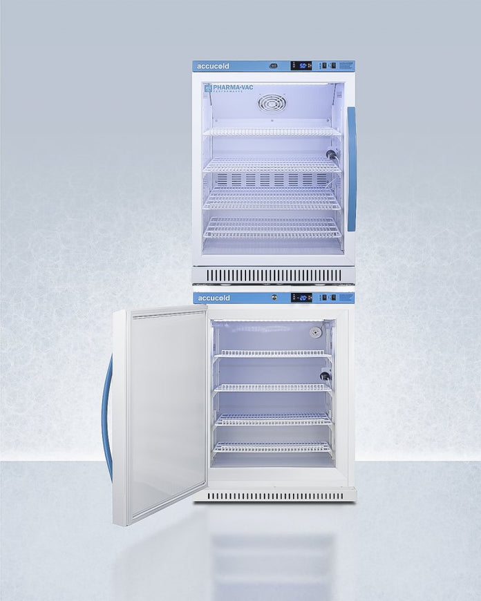Accucold - ARG6PV-AFZ5PVBIADASTACKLHD - 24" Wide Performance Series All-Refrigerator/All-Freezer Combination
