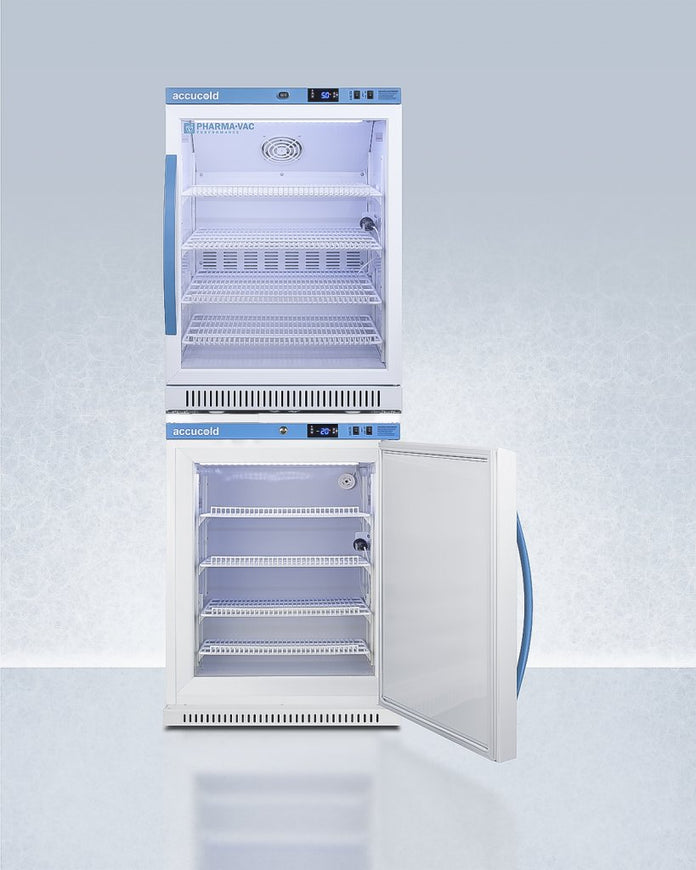 Accucold - ARG6PV-AFZ5PVBIADASTACK - 24" Wide Performance Series All-Refrigerator/All-Freezer Combination