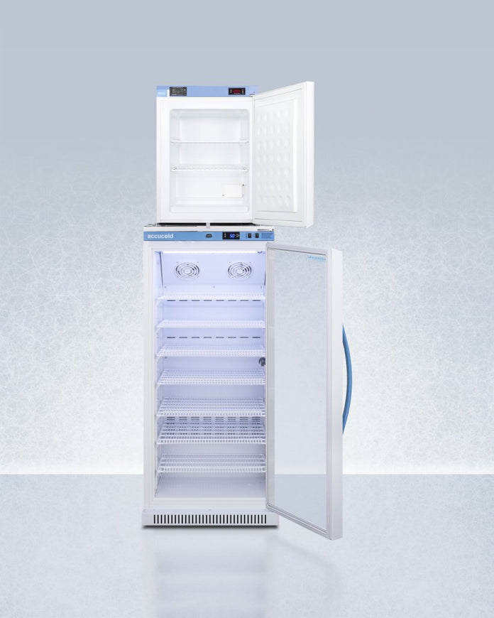 Accucold - ARG8PV-FS30LSTACKMED2LHD - 24" Wide All-Refrigerator-All-Freezer Combination, Left Hand Door