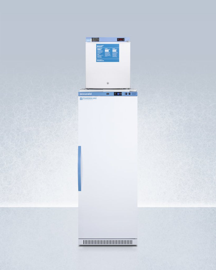 Accucold - ARS12PV-FS24LSTACKMED2 - 24" Wide All-Refrigerator-All-Freezer Combination