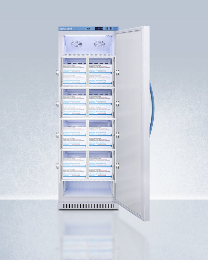 Accucold - ARS15PVLOCKERLHD - 15 Cu.Ft. Upright Vaccine Refrigerator with Interior Lockers, Left Hand Door