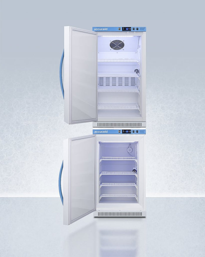 Accucold - ARS32PVBIADA-AFZ2PVBIADASTACKLHD - 20" Wide Performance Series All-Refrigerator/All-Freezer Combination