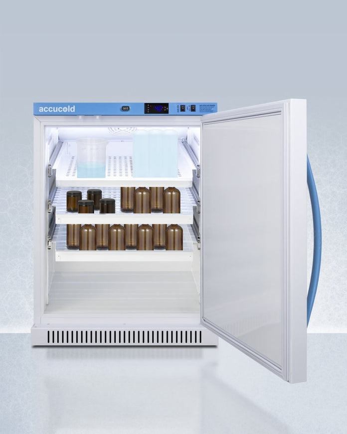 Accucold - ARS6MLDR - 6 Cu. Ft. ADA Height Laboratory Refrigerator with Removable Drawers