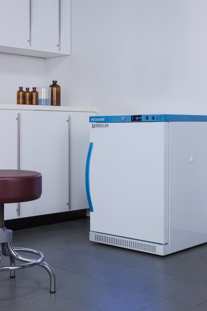 Accucold - ARS6MLDR - 6 Cu. Ft. ADA Height Laboratory Refrigerator with Removable Drawers