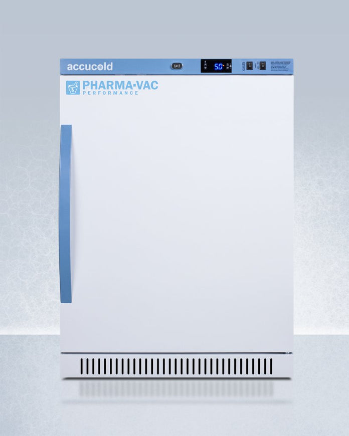 Accucold - ARS6PVDRLHD - 6 Cu.Ft. ADA Height Vaccine Refrigerator with Removable Drawers, Left Hand Door