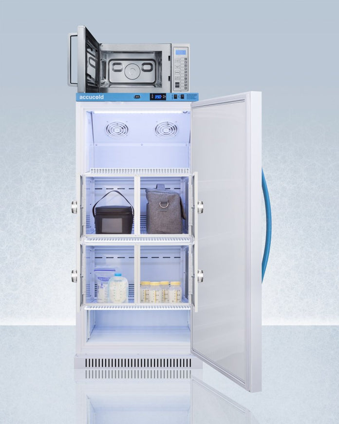Accucold - ARS8MLMCLK-SCM1000SS - 8 Cu. Ft. MOMCUBE Breast Milk Refrigerator/Microwave Combination