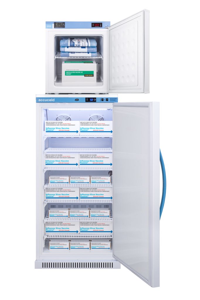 Accucold - ARS8PV-FS24LSTACKMED2 - 24" Wide All-Refrigerator/All-Freezer Combination