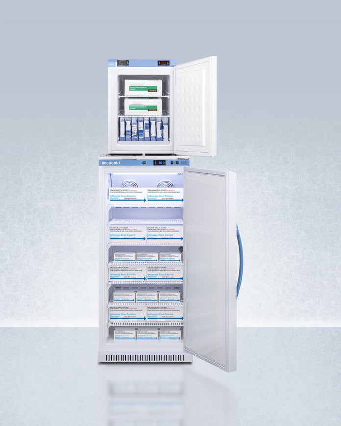 Accucold - ARS8PV-FS30LSTACKMED2LHD - 24" Wide All-Refrigerator-All-Freezer Combination, Left Hand Door