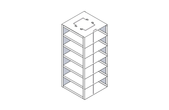 Crystal Industries - CF-6-2 - Vertical Rack for 2" Boxes, Holds 6 Boxes