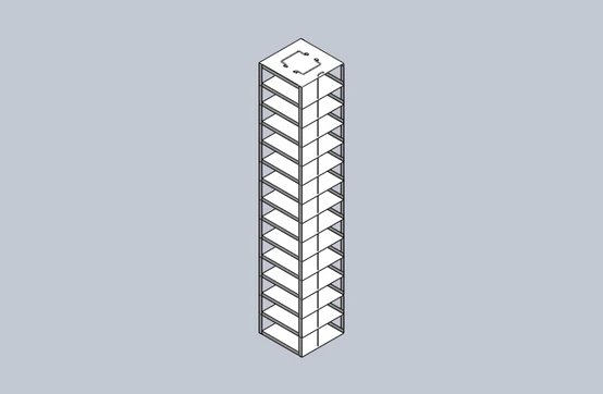 Crystal Industries - CFMM - Vertical Rack for SBS Formatted Boxes