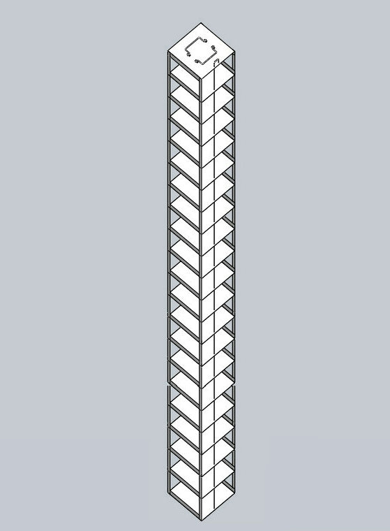 CFS-100-20 - Vertical Rack for 100-Place Slide Boxes, Holds 20 Boxes