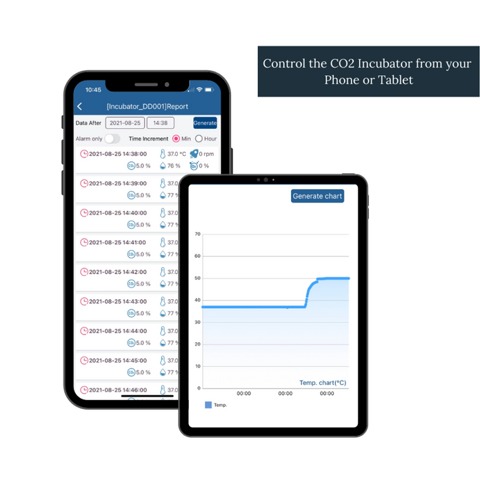 Crystal Industries - CI-191CXA - AIREAT™ CO2 Incubator 191L, Dry Heat Sterilization, Touch Screen