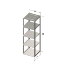 Custom Biogenic Systems - CLB4 - Stainless Steel Chest Rack for Boxes for 15 mL and 50 mL Tubes