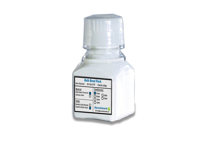 Benchmark Scientific - D1132-01TP - 0.1mm Zirconium Beads, Triple-Pure Molecular Biology Grade, 250g Bottle