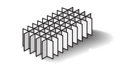 Custom Biogenic Systems - D50 - 50 Cell Special Cardboard Divider (Half Size) Opening 12.70 mm