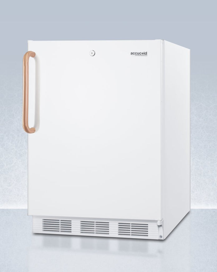 Accucold - FF7LWBITBCADALHD - 24" Wide Built-In All-Refrigerator with Antimicrobial Pure Copper Handle, ADA Compliant, Left Hand Door