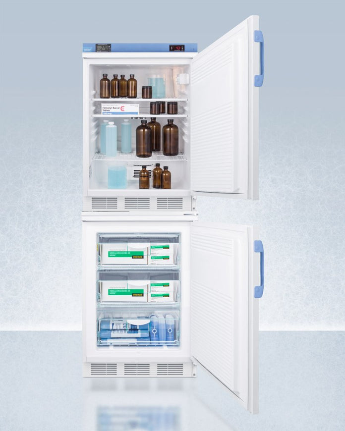 Accucold - FF7LW-VT65MLSTACKMED2 - 24" Wide All-Refrigerator/All-Freezer Combination