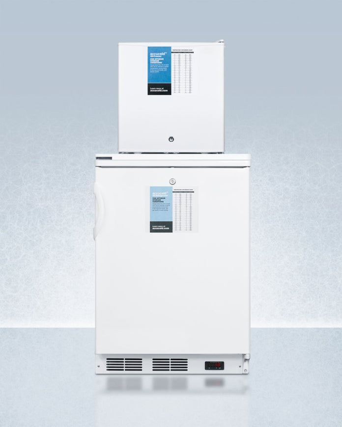 Accucold - FF7LW-FS24LSTACKPRO - 24" Wide All-Refrigerator-All-Freezer Combination