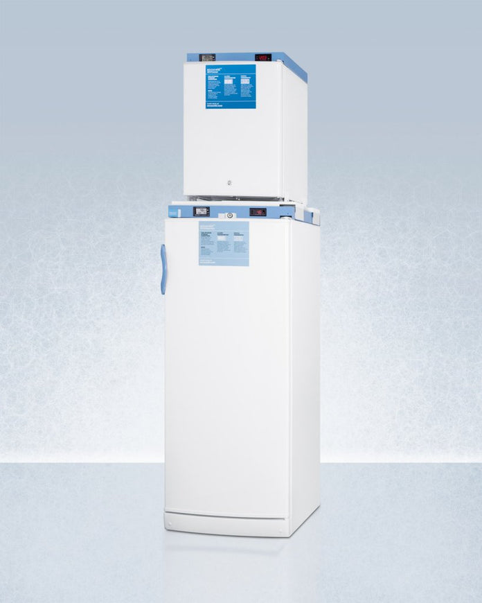 Accucold - FFAR10-FSLSTACKLHD - 24" Wide All-Refrigerator/All-Freezer Combination, Left Hand Door