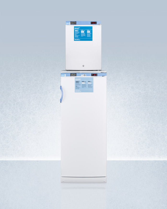 Accucold - FFAR10-FS30LSTACKMED2LHD - 24" Wide All-Refrigerator/All-Freezer Combination, Left Hand Door