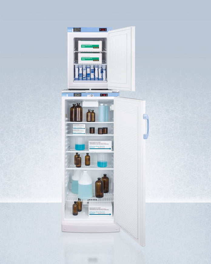 Accucold - FFAR10-FSLSTACKLHD - 24" Wide All-Refrigerator/All-Freezer Combination, Left Hand Door