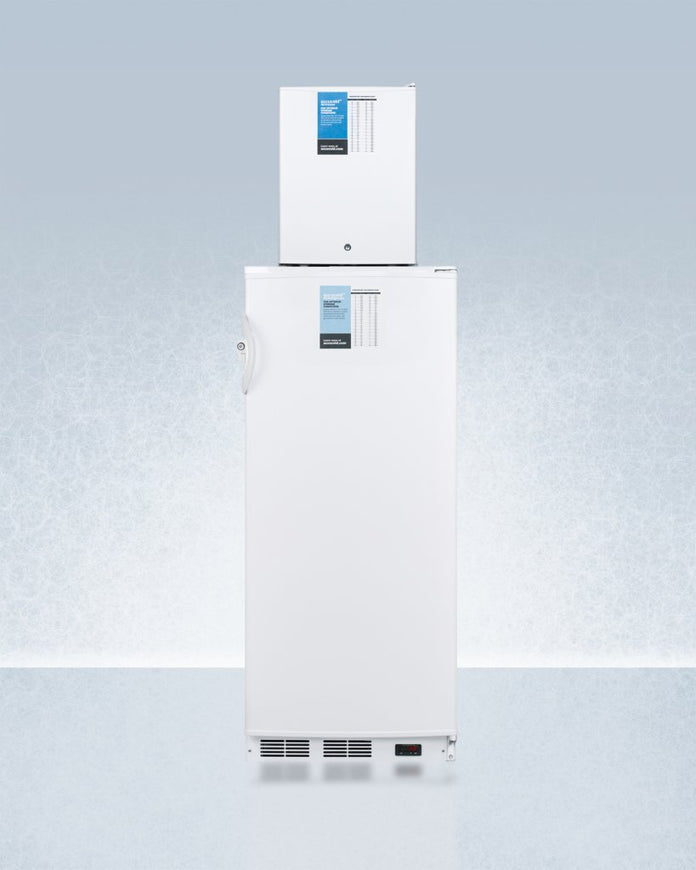 Accucold - FFAR10-FSLSTACKLHD - 24" Wide All-Refrigerator/All-Freezer Combination, Left Hand Door