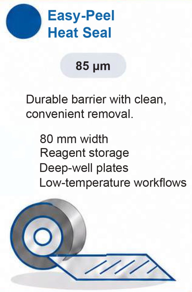 Benchmark Scientific - MS2085-20-FEP - Easy Peel and Residue Free Aluminum Foil Heat Sealing Film 85 μm, 20m (Sample)