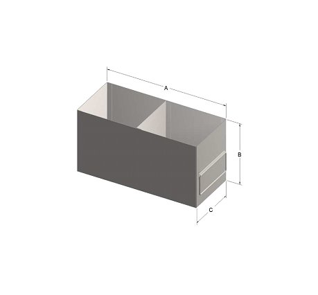 Custom Biogenic Systems - UCH26-11-25 - Upright Stainless Steel Holders for All Fenwal, Chartermed, Gambro and Stericon Bags with Handles, 11.25" Opening (23.24"D X 5.97"H X 5.52"W)