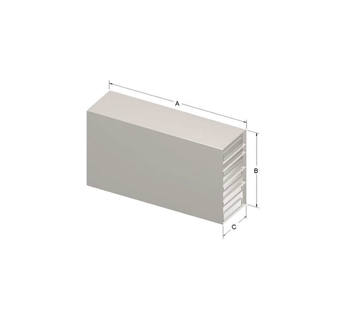Custom Biogenic Systems - UDP35 - Upright Stainless Steel Freezer Rack for 96 DW Microtiter Plates and Matrix TrakMate 0.75ml Latch/0.5ml ScrewTop Latch Rack Boxes with Handles (SBS Footprint) (11.24"D X 9.22"H X 5.5"W)
