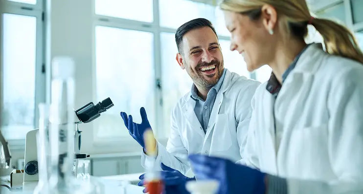 Coworkers in the laboratory