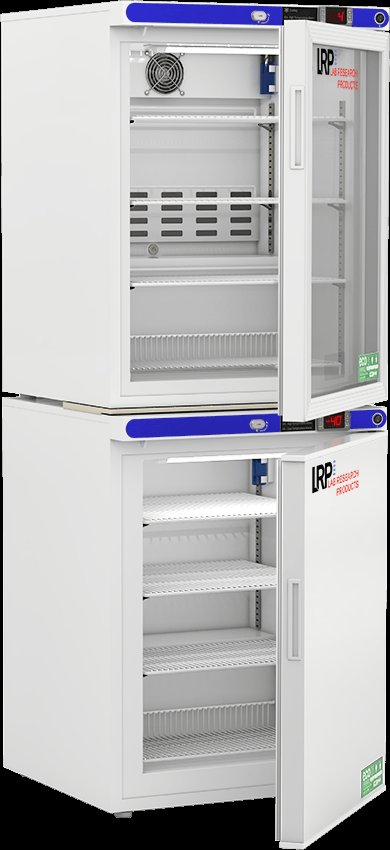 Lab Research Products - LRP-HC-RFC1030G - 10 Cu. Ft. Laboratory Refrigerator & Freezer (-30°C Operation) Combination, with Glass Door Refrigerator