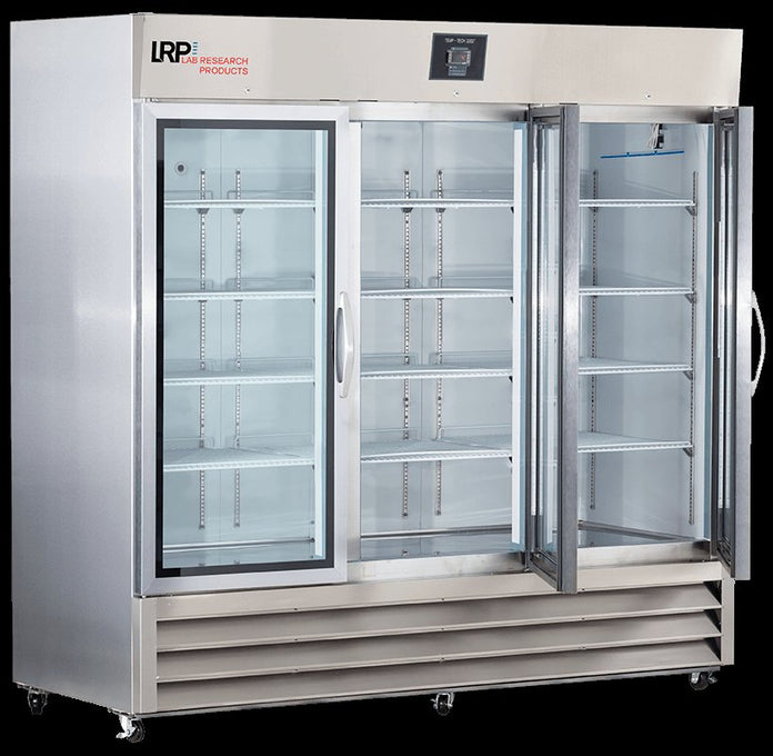 Lab Research Products - LRP-HC-SSP-72G - 72 Cu. Ft. Plus Series Glass Door Stainless Steel Laboratory Refrigerator