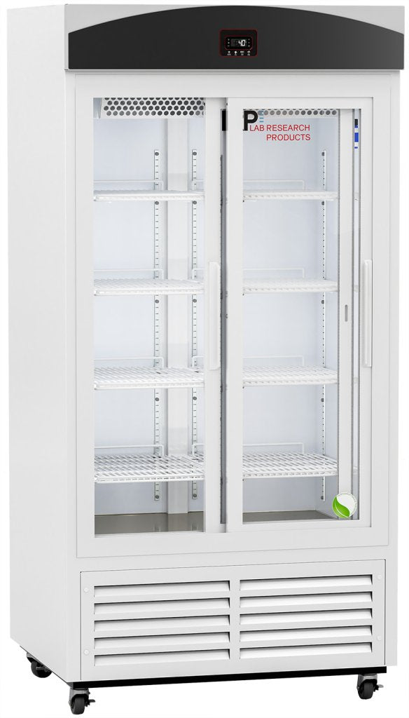Lab Research Products (LRP) - LRP-VS-LP-33 - 33 Cu. Ft. Premier Sliding Glass Door Laboratory Refrigerator with Variable Speed Compressor