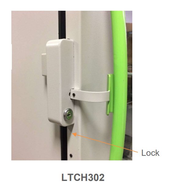 Caron - LTCH302 - One-Handed Outer Door Latch with Integral Key Lock for 25 & 33 CF Chambers