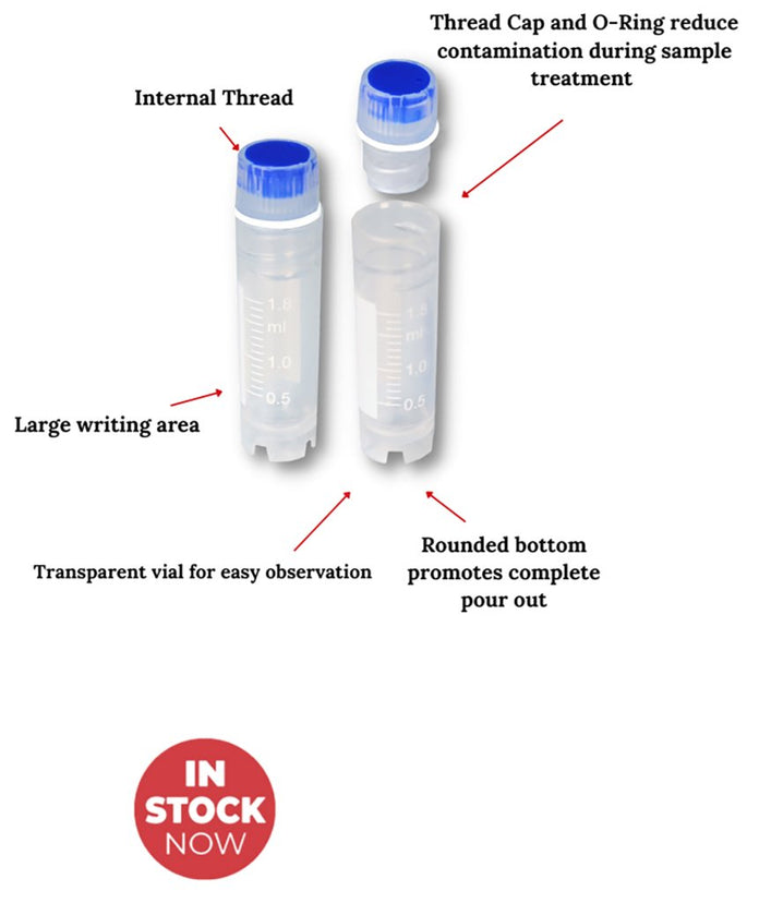 Crystal Industries - CVI-2.0-B - 2.0ml Internal Thread Cryovial, Sterile