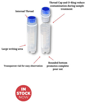 Crystal Industries - CVI-2.0-B - 2.0ml Internal Thread Cryovial, Sterile